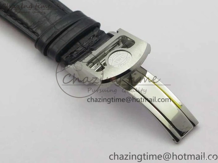 MIROTIME 0314 Portugieser Perpetual Calendar IW503301 V9F 1:1 Best Edition Silver Dial on Black Leather Strap A EyeCatching 7116